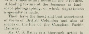 Charles and William Bailey form Bailey Bros. in Vancouver